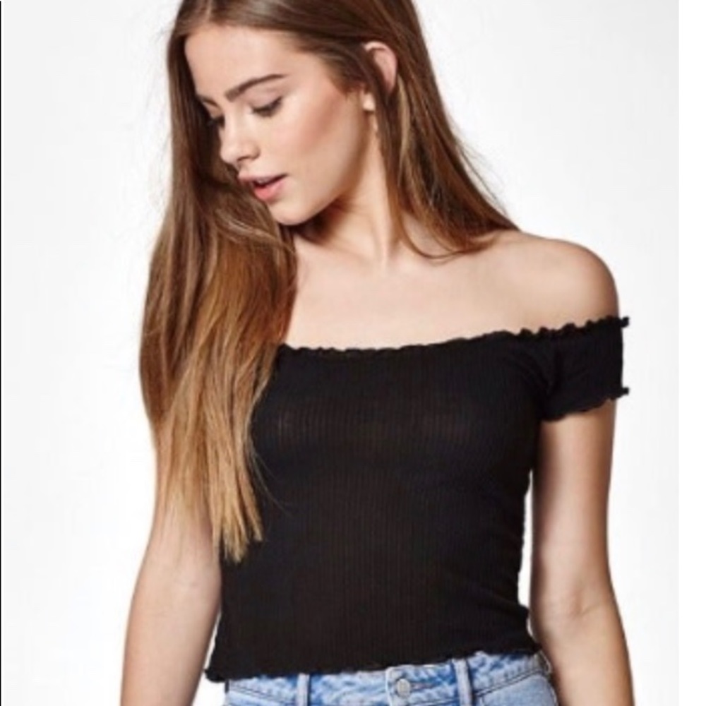 Brandy Melville Smocked Off the Shoulder Top